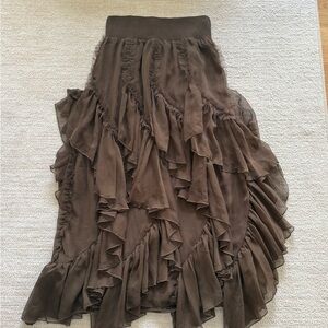 Bohme Chocolate Brown Maxi Skirt